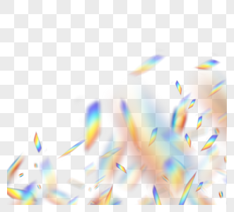 创意感手绘彩虹光效边框图片
