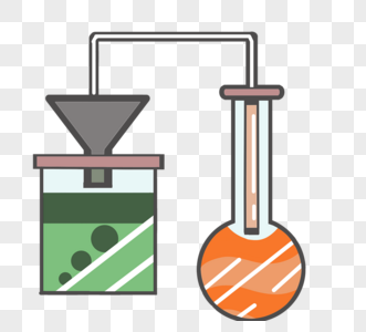 橙色简约实验室校化学元素图片