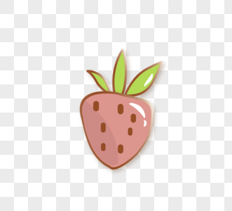 矢量卡通水果草莓徽章图片