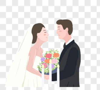 韩式配色手绘小清新风格婚礼仪式新人誓言元素图片