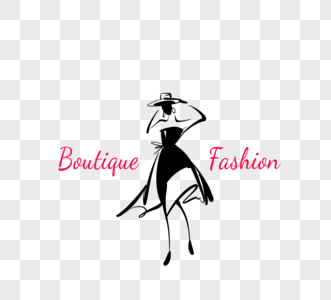 女人裙子帽子创意logo标志高清图片