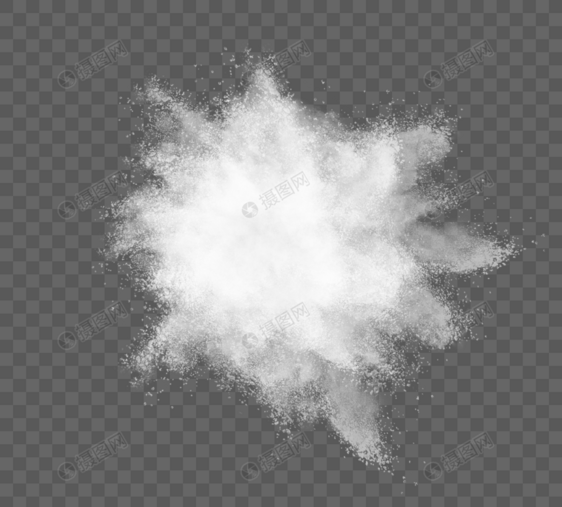 白色雪球爆裂粉末散射震撼效果图片