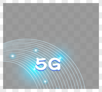 现代曲线5G网络通信元素图片