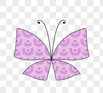 蝴蝶粉色花纹矢量创意元素图片