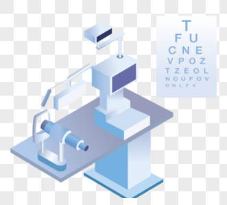 手绘医疗器械视力表高清图片
