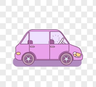 可爱少女风粉色私家汽车图片