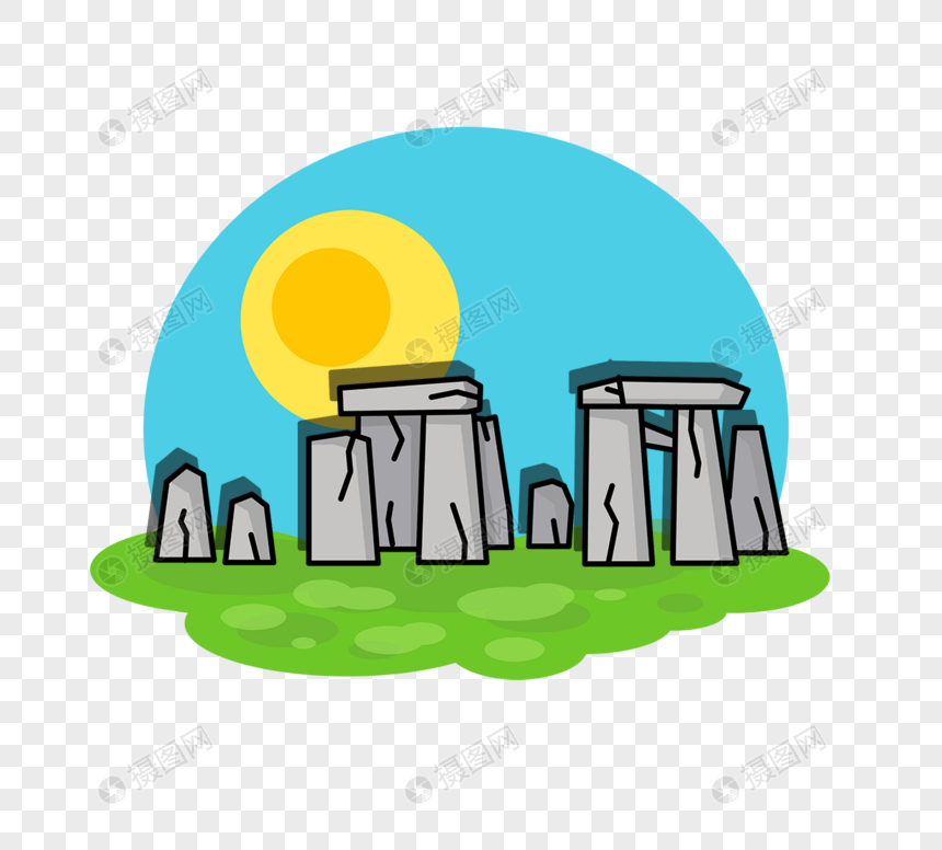 英国建筑巨石阵遗址元素