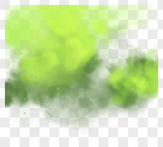 绿色层次感烟雾图片