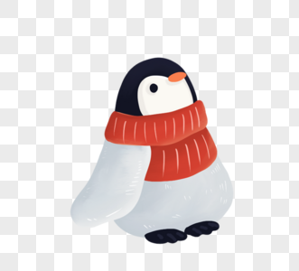 戴围巾小企鹅高清图片