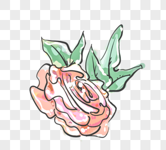 彩色花朵玫瑰卡通花朵图片