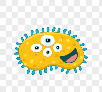 病毒病菌细菌卡通病毒图片