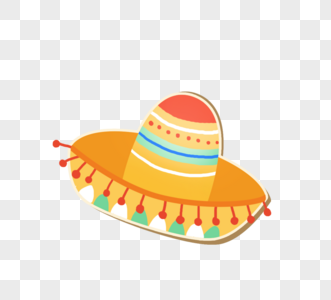 墨西哥传统节日黄色帽子图片