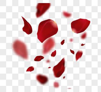 创意唯美红色浪漫玫瑰花瓣飘落高清图片
