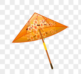 拼色立体日本手绘雨伞图片