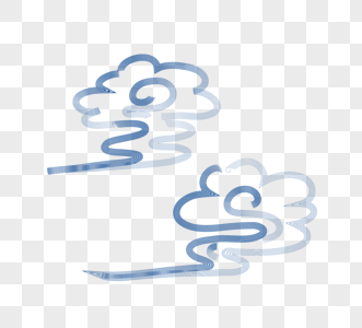 普蓝抽象线性云图片