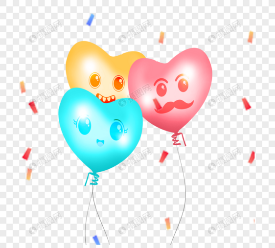 卡通可爱节日气球元素图片