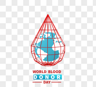 世界献血日镂空血滴图片