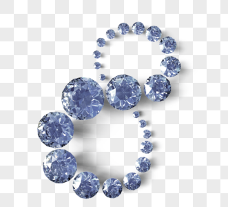 扭曲排列钻石3d元素高清图片