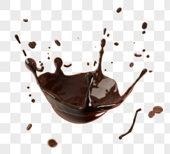 咖啡液体皇冠咖啡豆3d元素图片