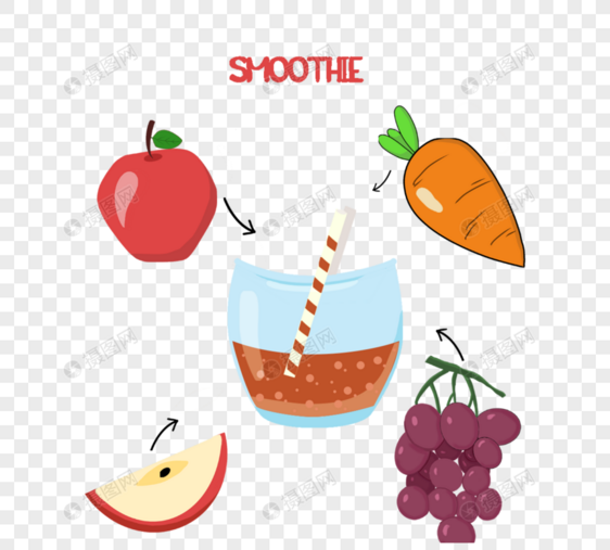 手绘健康果汁食谱图片