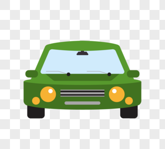 汽车绿色矢量简约元素高清图片
