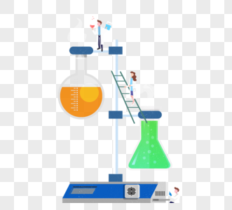 卡通手绘科技实验仪器图片