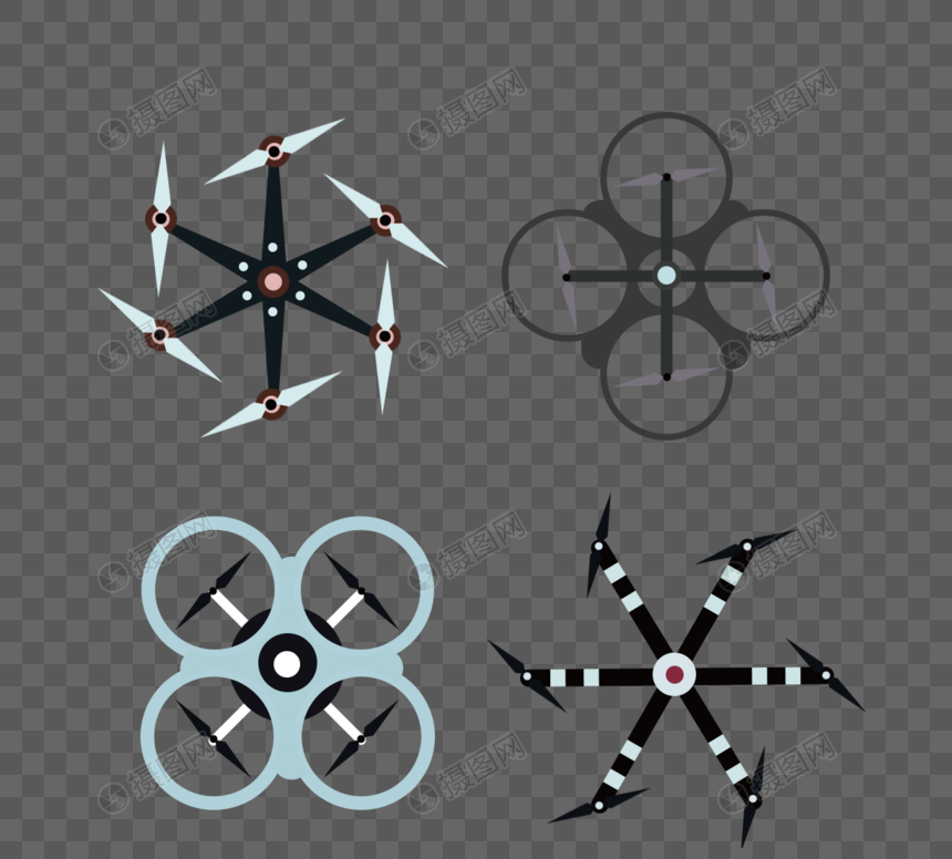 手绘无人机卡通图片