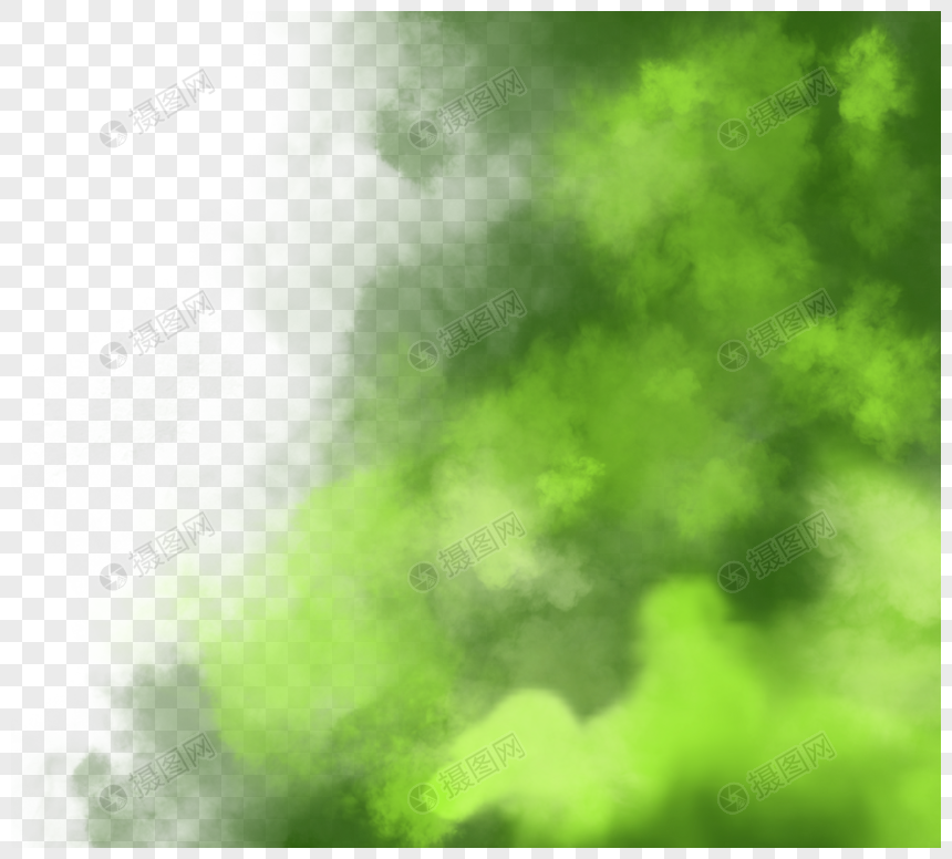 绿色层次感浓雾边框图片