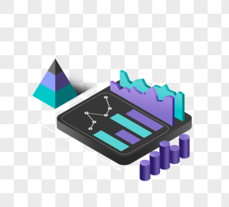 商务25d立体风格渐变数据图片