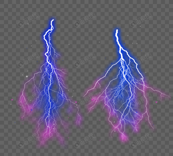 天气闪电光线效果图片