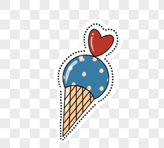 情人节手绘冰淇淋爱图片