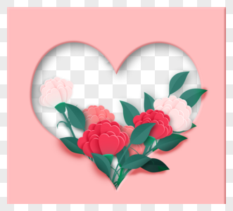 情人节爱边框手绘花玫瑰图片