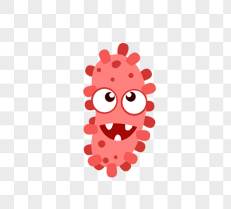 红色病毒病菌细菌三维病毒图片