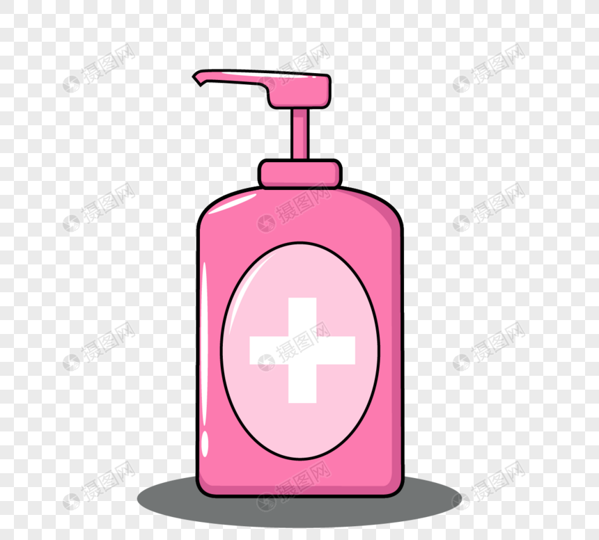 粉色简约洗手液洗手间图片
