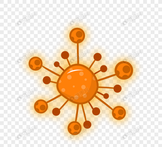 橙色放射状病毒病菌细菌图片