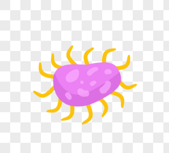 紫色黄色病毒病菌细菌图片