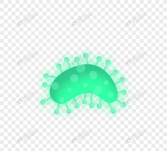 绿色半圆病毒病菌细菌图片
