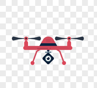 红色智能无人机电动飞行器图片