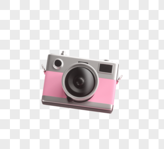粉色数码相机装饰图片