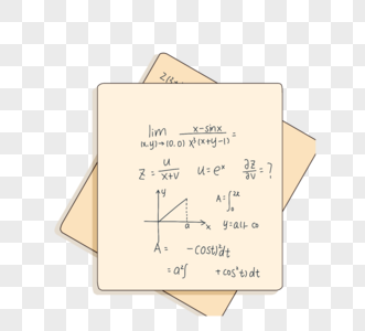 便签纸上数学公式图片