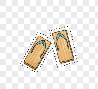 图案黄色压岁钱高清图片木屐高清图片日式木屐卡通拖鞋高清图片更新于