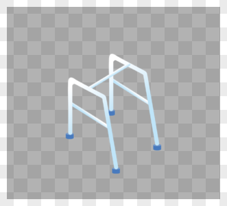 白色四脚拐杖医疗用品高清图片
