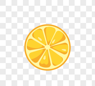 黄色柠檬水果扁平设计图片