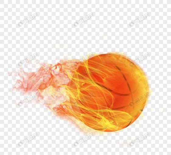 创意燃烧着着火运动球体图片