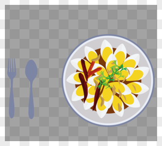 西餐食物食材手绘PNG元素图片