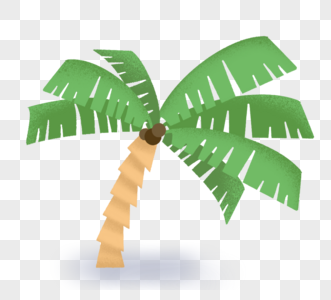 夏日风情椰子树手绘元素图片
