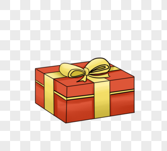 红色生日礼物盒图片