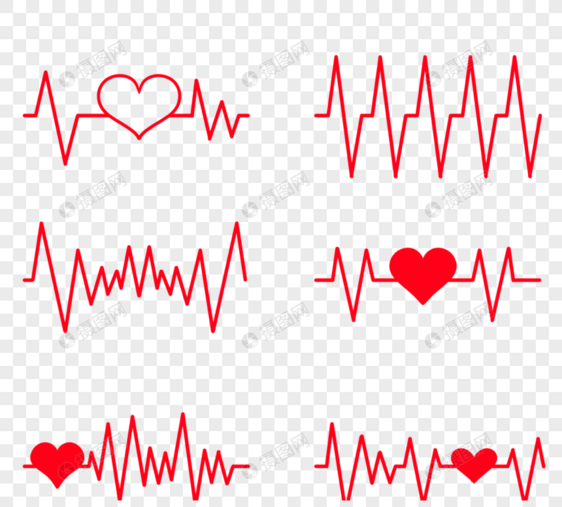 医疗线条风格心电图图片