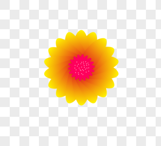 黄色花朵渐变植物唯美花草类元素图片