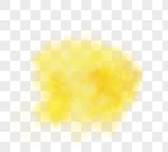 黄色创意感手绘团雾元素图片